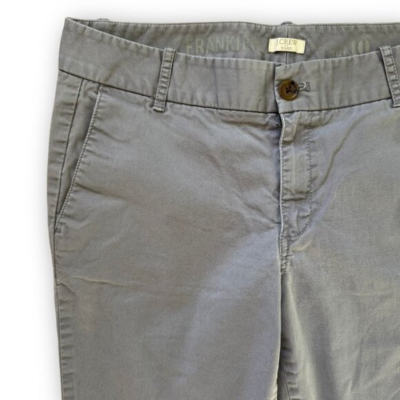 J. Crew Frankie Chino Stretch Pant Size Ten in Gray - Picture 3 of 4